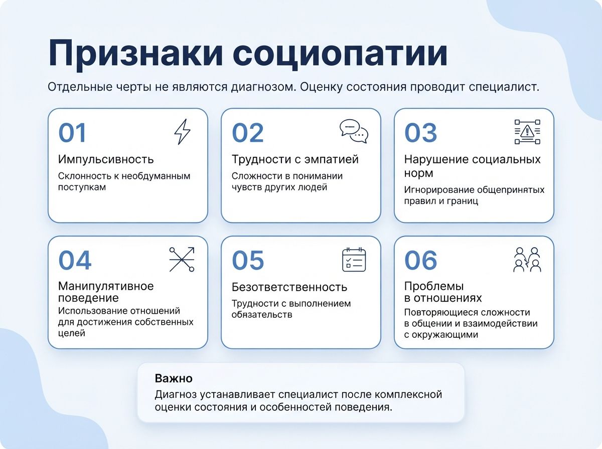 Лечение социопатии инфографика